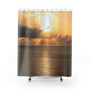 Golden Light Sunset Stylish Design 71" x 74" Elegant Waterproof Shower Curtain f